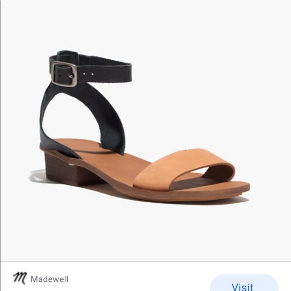 Madewell Veronique ankle strap block heel sandals